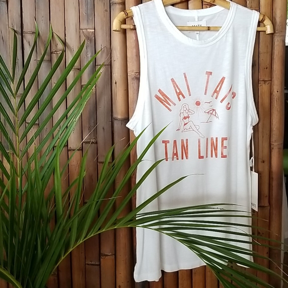 MATE the Label Tops - Mai Tai Tan Lines Muscle Tee